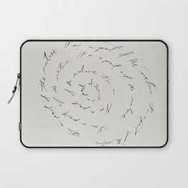 Japandi calligraphy circle wood Laptop Sleeve