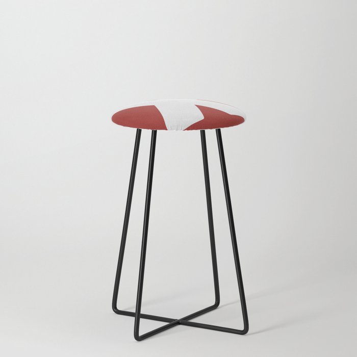 X (White & Maroon Letter) Counter Stool