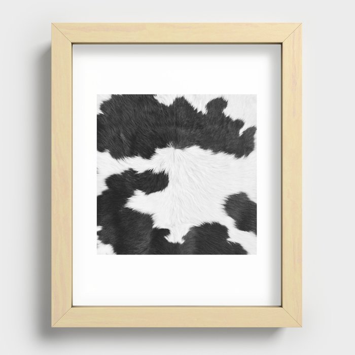 Faux Cowhide with No Texture (Farmhouse Decor Collection) Recessed Framed Print