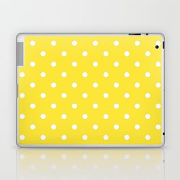 Lemon Yellow & White Polka Dots Laptop Skin