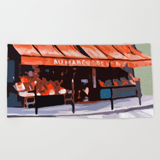 Shopping in Paris Beach Towel