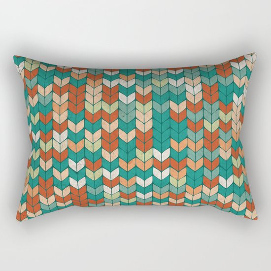 Knitted colors Rectangular Pillow