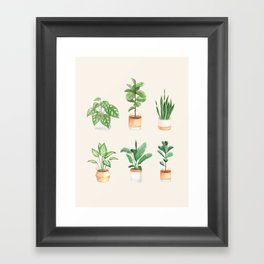 House Plants: Watercolor Edition Framed Art Print