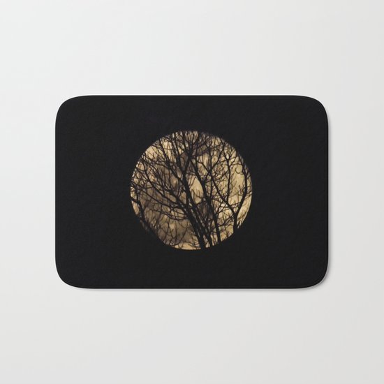 Full Moon though the trees Bath Mat