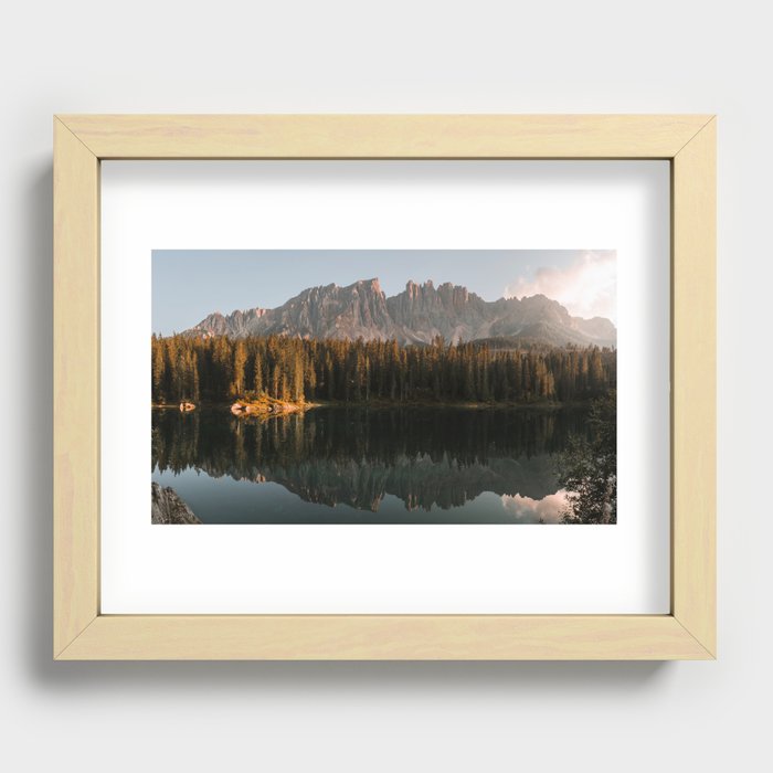 Lake reflections panorama Recessed Framed Print