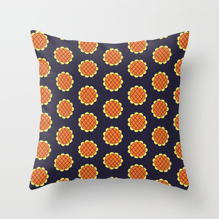 Sunflower Island Throw Pillow