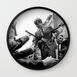 Robert Kennedy Pressing The Flesh - 1968 Wall Clock