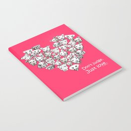 Just Love. (white text) Notebook