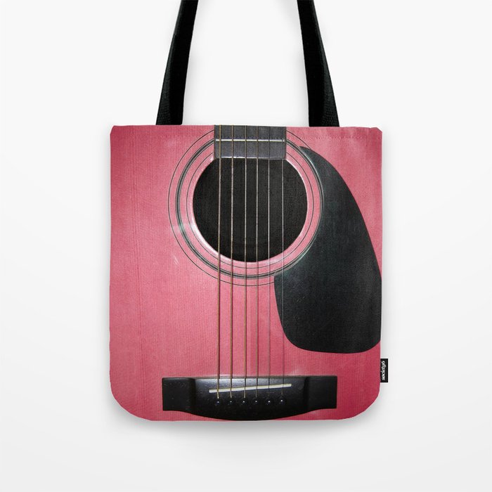Pink Guitar Tote Bag
