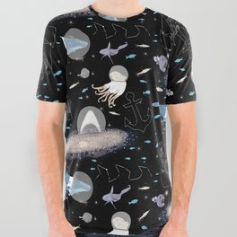 Ocean in Space All Over Graphic Tee