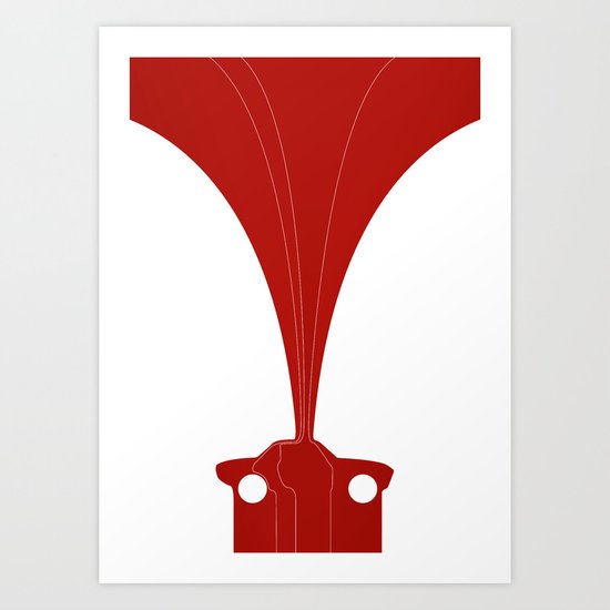 Silhouette Racers - Lancia Fulvia Coupe Art Print