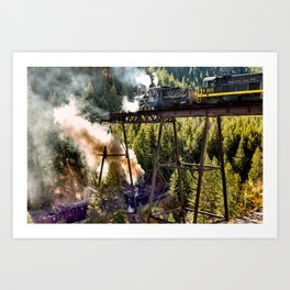 Steam Trains, Georgetown Loop Railroad, Colorado Art Print