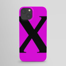 X MONOGRAM (BLACK & FUCHSIA) iPhone Case