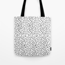 Black Dots on White by Minikuosi Tote Bag