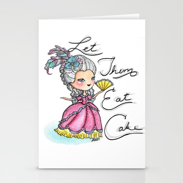 Marie Antoinette Let Them Eat Cake Stationery Cards