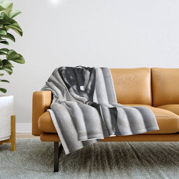 Sexy Black White Nude Throw Blanket by christineiris Society6