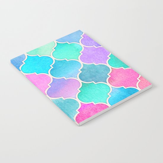 Bright Moroccan Morning - pretty pastel color pattern Notebook