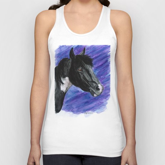 Watercolor Paint Horse Unisex Tank Top