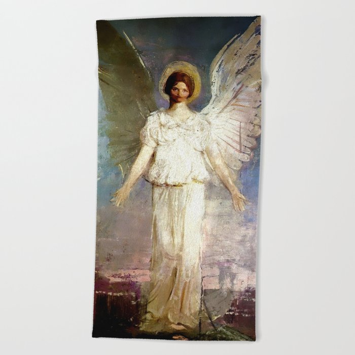 “Angel at Noon” by Abbott Thayer Beach Towel