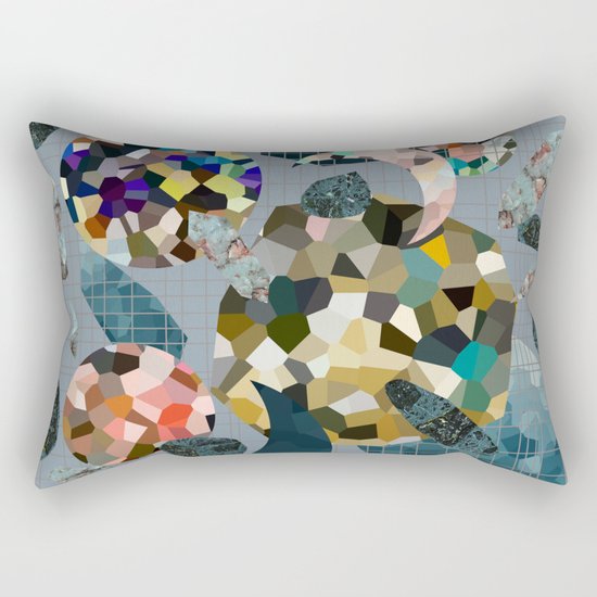 Gemstone Space Moon Rectangular Pillow