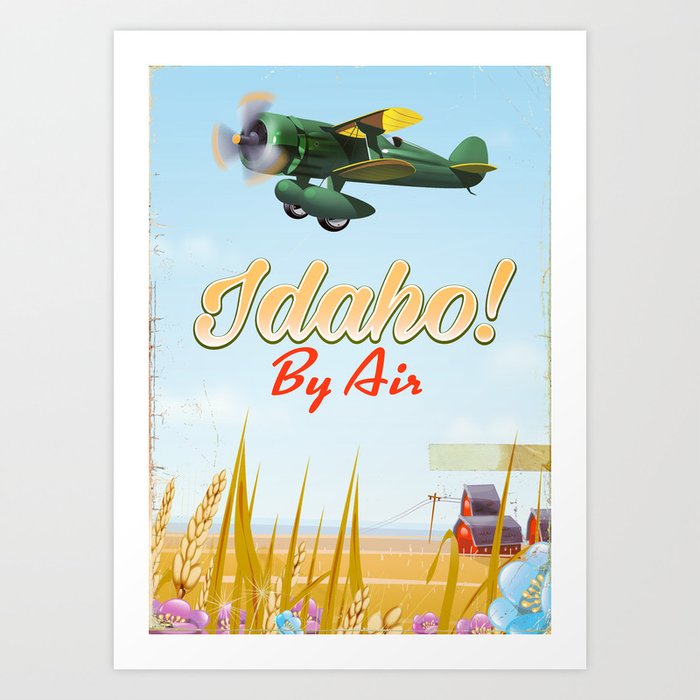 Idaho! By air Poster Art Print