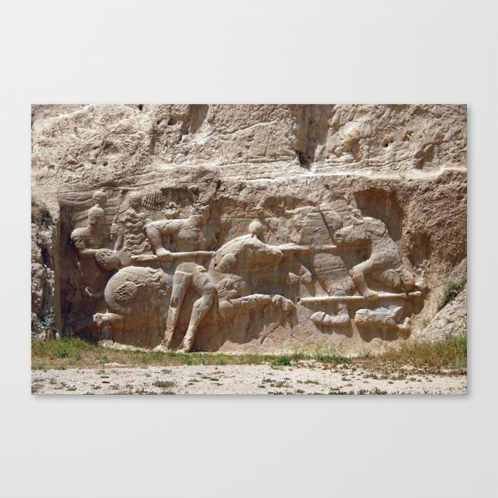 Persian Knights Equestrian Relief, Naqsh-e Rostam, Persia, Iran Canvas Print