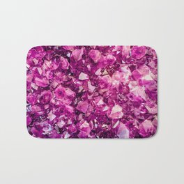 Rose Quartz Crystal Gemstone Bath Mat | Realism, Crystal, Trippy, Quartz, Gemstone, Rock, Pattern, Rose, Digital, Healing 