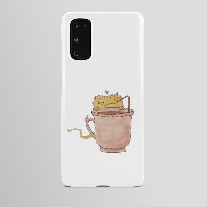 Bearded Dragon Sipping Cocoa Android Case