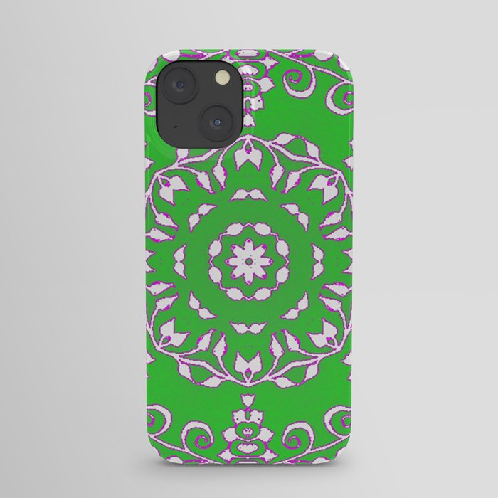 Green Spring Mandala iPhone Case