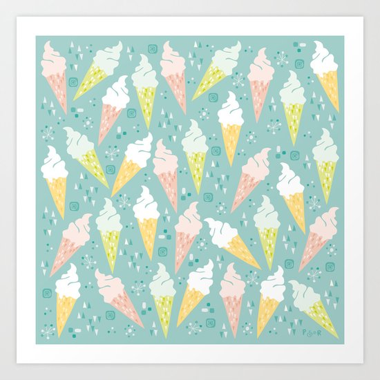 Ice Cream Cones Art Print