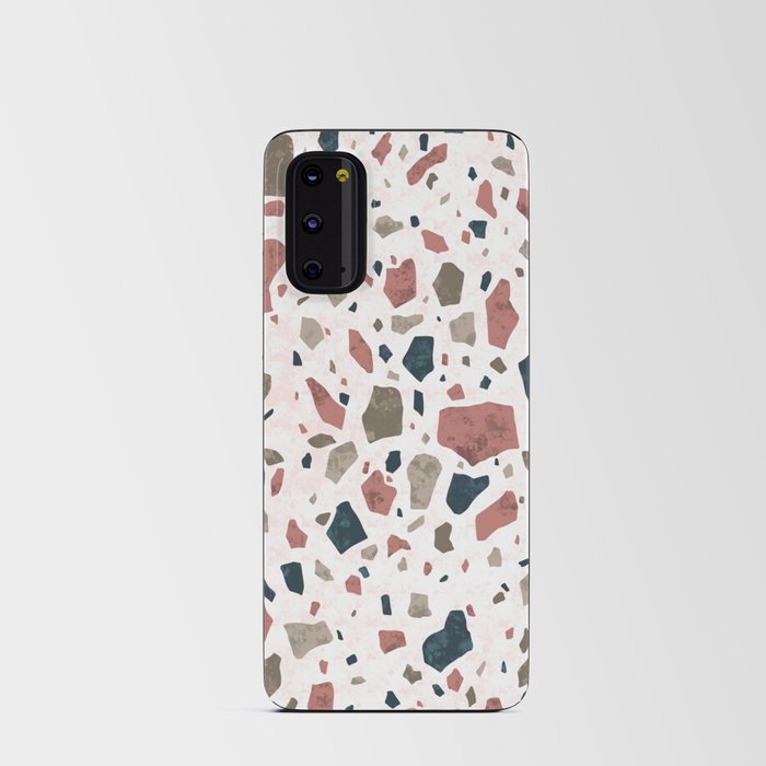 Pink and Blue Terrazzo Pattern Android Card Case