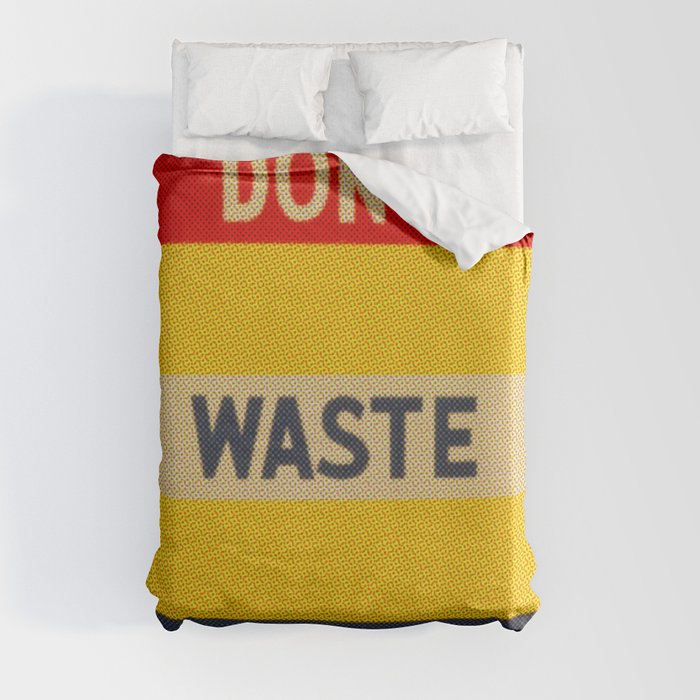 Don’t waste water | vintage aesthetic Duvet Cover