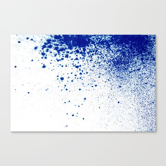 COBALT SPLATTER # 2 Canvas Print