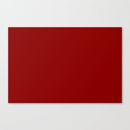 Medium Red Solid Color Popular Hues Patternless Shades of Maroon Collection - Hex #8a0000 Canvas Print