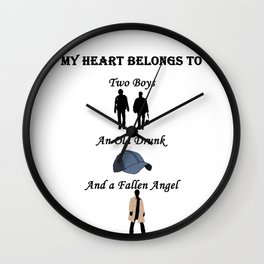 My Heart Belongs to Supernatural Wall Clock