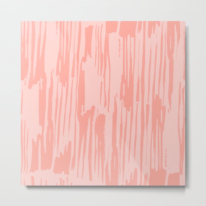 Rose Pink Stripes Metal Print