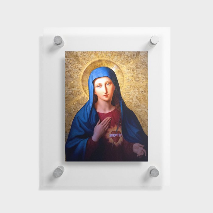 Leopold Kupelwieser The Immaculate Heart of Mary Floating Acrylic Print