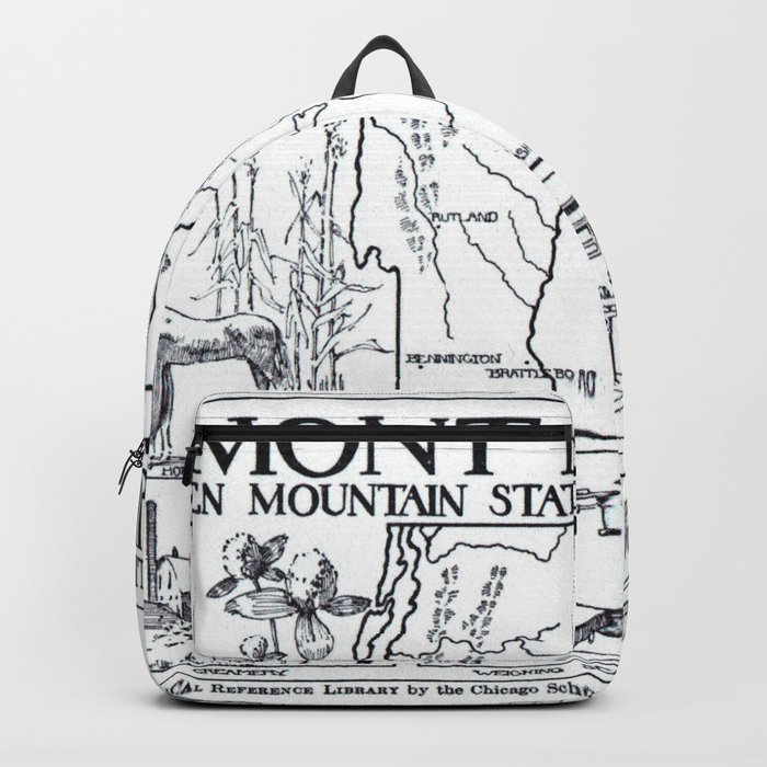 Vintage Map Of Vermont And New Hampshire 1912 Backpack By