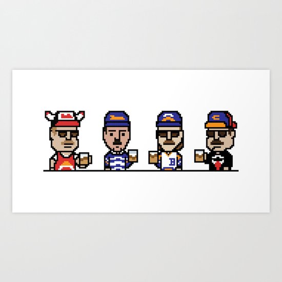 8-Bit: Superfans Art Print