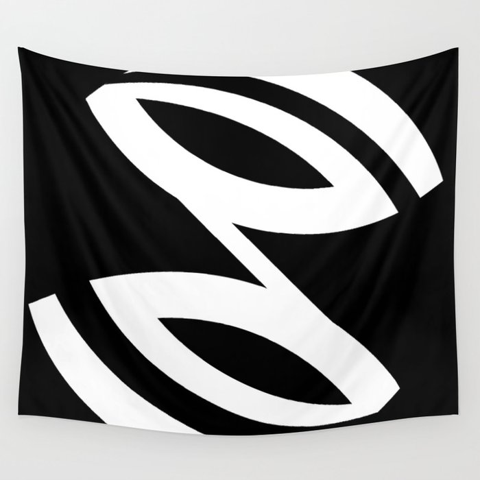 black and white chic minimal art Wall Tapestry