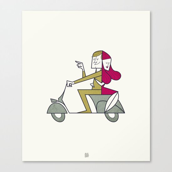 Lovers hug Canvas Print