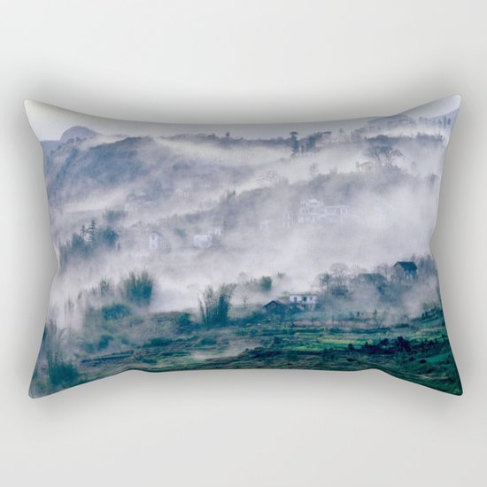 Foggy Mountain of Vietnam Rectangular Pillow