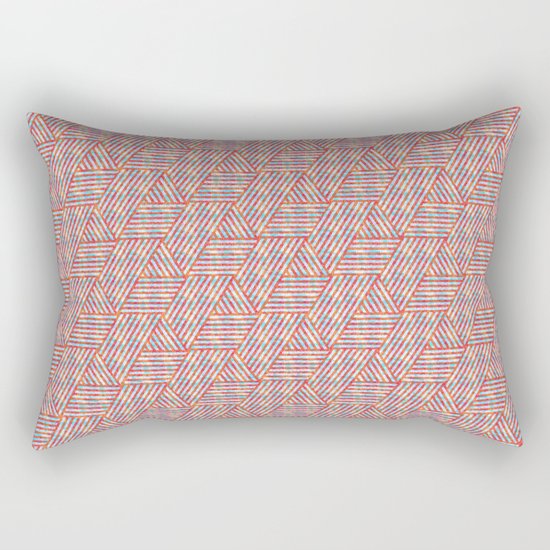 Seamless Colorful Geometric Pattern Rectangular Pillow