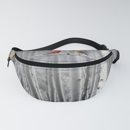 Red Cardinals in Birch Forest A128 Fanny Pack