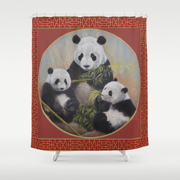 Panda bears Shower Curtain