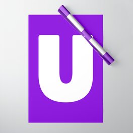 U (White & Violet Letter) Wrapping Paper