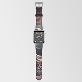 Metallic Rose Gold Marble Swirl Apple Watch Band | Digital, Curated, Nature, Glitter, Glittery, Texture, Sparkly, Pink, Marble, Pattern 