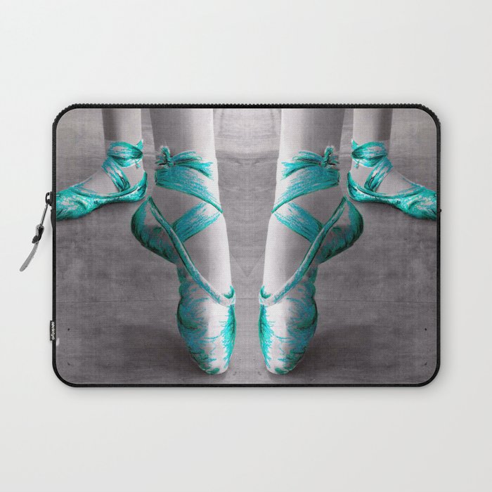 Ballet Shoe Blue Laptop Sleeve