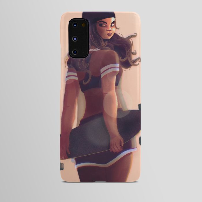 longboarding girl Android Case