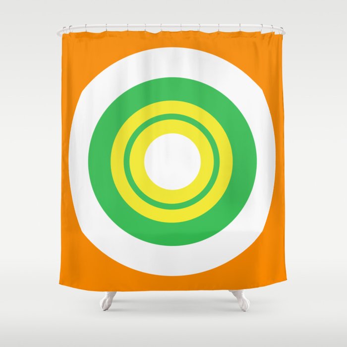 Green Target Shower Curtain